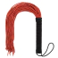 Флоггер DS Fetish Rope Flogger, красно-чёрный - Фото №1