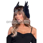Пов'язка на голову з крилами Leg Avenue Feather Headband, чорна - Фото №1