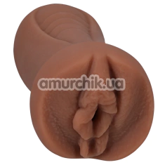 Искусственная вагина Signature Strokers Scarlit Scandal Pocket Pussy, коричневая - Фото №1