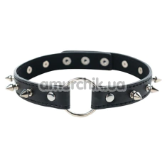 Ошейник Fantasy Fetish Spiked Collar, черный - Фото №1