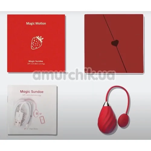 Віброяйце Magic Motion Magic Sundae, червоне