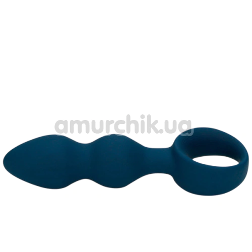 Анальная пробка Loveline Medium Teardrop Shaped Anal Plug, синяя