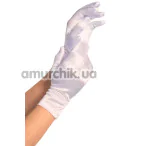 Рукавички Leg Avenue Wrist Length Satin Gloves, білі - Фото №1