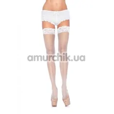 Чулки Fishnet Stocking W/ Lace Top, белые - Фото №1