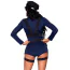 Костюм поліцейської Leg Avenue Handcuff Hottie Cop Costume, синьо-чорний: комбінезон + портупея + головной убір + бейдж + рація + наручники - Фото №5