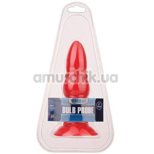 Анальная пробка Menz Stuff Bulb Probe, красная