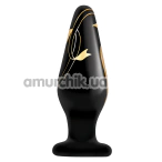 Анальна пробка Secret Kisses 4.5 Handblown Glass Plug For Experienced Users, черная - Фото №1