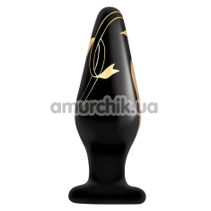 Анальна пробка Secret Kisses 4.5 Handblown Glass Plug For Experienced Users, черная - Фото №1