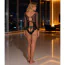 Боди Star Night Cutouts Mesh Rhinestone Bodysuit, черное - Фото №9