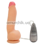 Вібратор Max Vibrating Cock And Balls, тілесний - Фото №1
