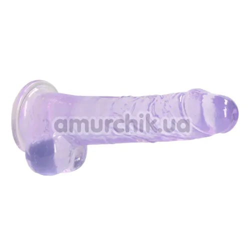 Фаллоимитатор Realrock Crystal Clear Dildo Realistic 8, фиолетовый