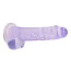 Фаллоимитатор Realrock Crystal Clear Dildo Realistic 8, фиолетовый - Фото №3