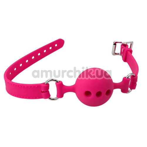Кляп DS Fetish Silicone Smooth Ball Gag M, рожевий