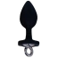 Анальна пробка Silicone Anal Plug With Ring Pull M, чорна - Фото №2