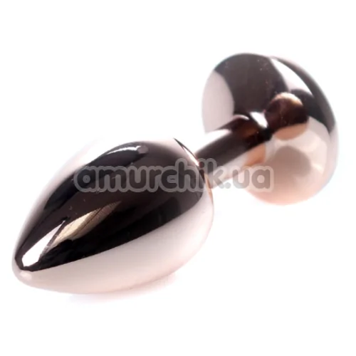 Анальна пробка з прозорим кристалом Exclusivity Jewellery RedGold Plug, золота