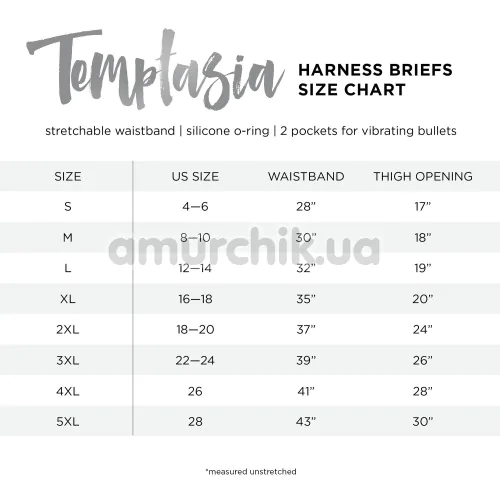 Трусики для страпона Temptasia Harness Briefs, черные