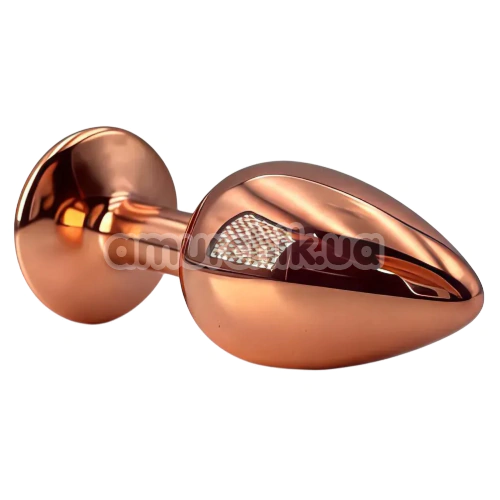 Анальна пробка з райдужним кристалом Alume Metal Plug S, бронзова