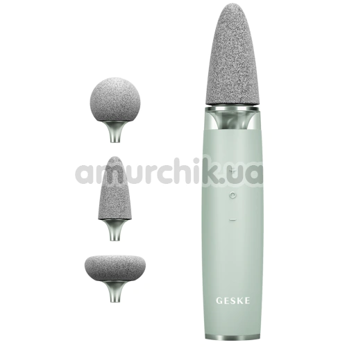 Шлифовальная пилка для стоп с насадками Geske Electric Pumice Foot Smoothing Multi-Pen 8 in 1, зеленая - Фото №1