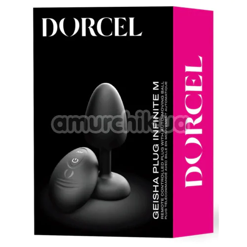 Анальная пробка с вибрацией Dorcel Geisha Plug Infinite M, черная