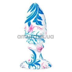 Анальна пробка Loveshop Silicone Anal Plug 12.6, біло-блакитна - Фото №1