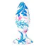 Анальна пробка Loveshop Silicone Anal Plug 12.6, біло-блакитна - Фото №1