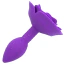 Анальна пробка з трояндою Loveshop Silicone Anal Plug, фіолетова - Фото №2
