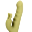 Вибратор с ротацией Loveline Ultra Soft Silicone Rotating Rabbit Vibrator, салатовый - Фото №6