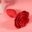 Анальная пробка с вибрацией и ротацией Boss Series Rotating Butt Plug Flower, красная - Фото №13