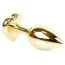 Анальна пробка із червоним кристалом Exclusivity Jewellery Gold Heart Plug, золота - Фото №3
