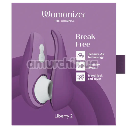 Симулятор орального секса для женщин Womanizer Liberty 2, фиолетовый