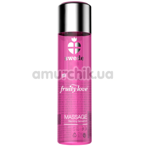 Массажное масло с согревающим эффектом Swede Fruity Love Pink Grapefruit With Mango - грейпфрут и манго, 60 мл - Фото №1