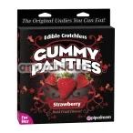 Съедобные женские трусики Edible Crotchless Gummy Panties, клубника - Фото №1