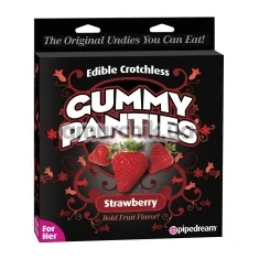 Съедобные женские трусики Edible Crotchless Gummy Panties, клубника - Фото №1
