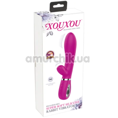 Вибратор XouXou Super Soft Silicone Rabbit Vibrator, фиолетовый