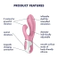 Вибратор Satisfyer Air Pump Bunny 2, розовый - Фото №6