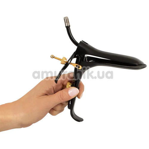 Вагинальный расширитель Fetish Collection Speculum With Air & Liquid Tube, черный