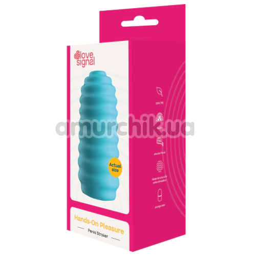 Мастурбатор Love Signal Hands-On Pleasure, бірюзовий