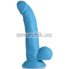 Фалоімітатор Pop Peckers Dildo With Balls 7.5, блакитний - Фото №1