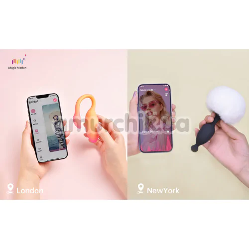 Вибратор Magic Motion Magic Flamingo Max, оранжево-розовый