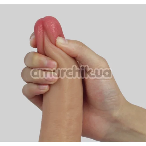 Фаллоимитатор Dual-Layered Silicone Nature Cock LV4005, коричневый