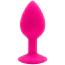 Анальная пробка Alume Silicone Ribbed Flare Base Anal Plug М, розовая - Фото №1