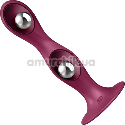 Фаллоимитатор Satisfyer Double Ball-R, бордовый