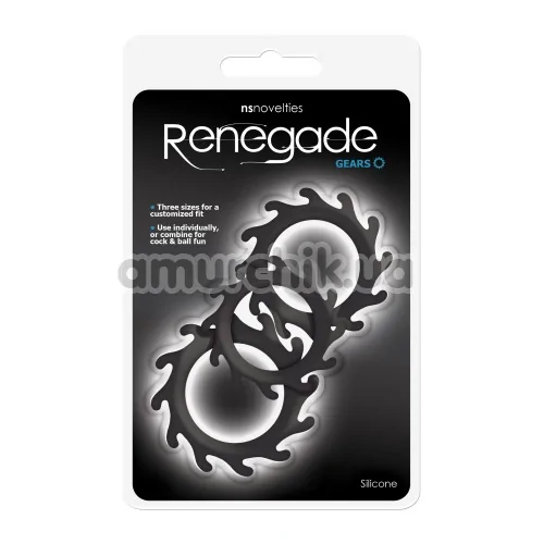 Набор из 3 эрекционных колец Renegade Gears, черный