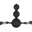 Кляп Easy Toys Pecker Gag Triple Ball Silicone Gag, черный - Фото №3