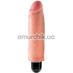 Вібратор King Cock 6 Vibrating Stiffy, тілесний - Фото №1