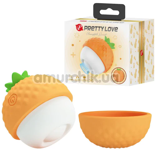 Кліторальний вібратор з пульсацією Pretty Love Pineapple Secret, помаранчевий
