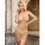 Сукня Star Night Fishnet Off-The-Shoulder Solid Rhinestone Dress, тілесна - Фото №5