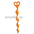 Анальная цепочка Bum Buddies Anal Beads Silicone Swirl, оранжевая - Фото №1