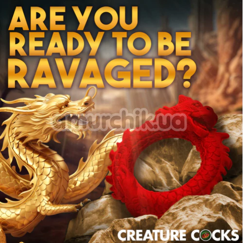 Эрекционное кольцо Creature Cocks Rise Of The Dragon, красное