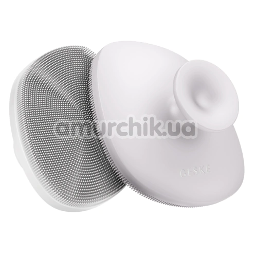 Щетка для тела Geske Body Brush 4 in 1 Suction Mount, белая - Фото №1